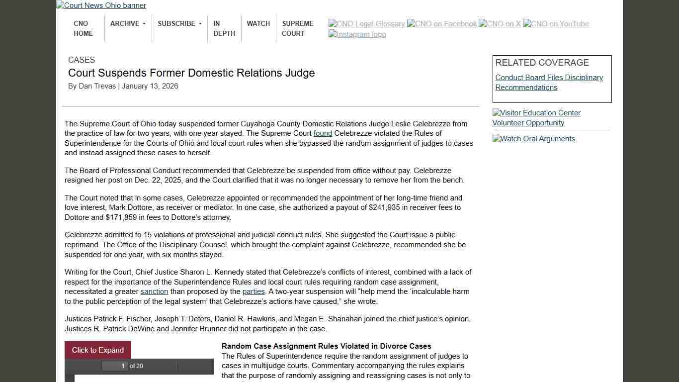 Court Suspends Former Domestic Relations Judge